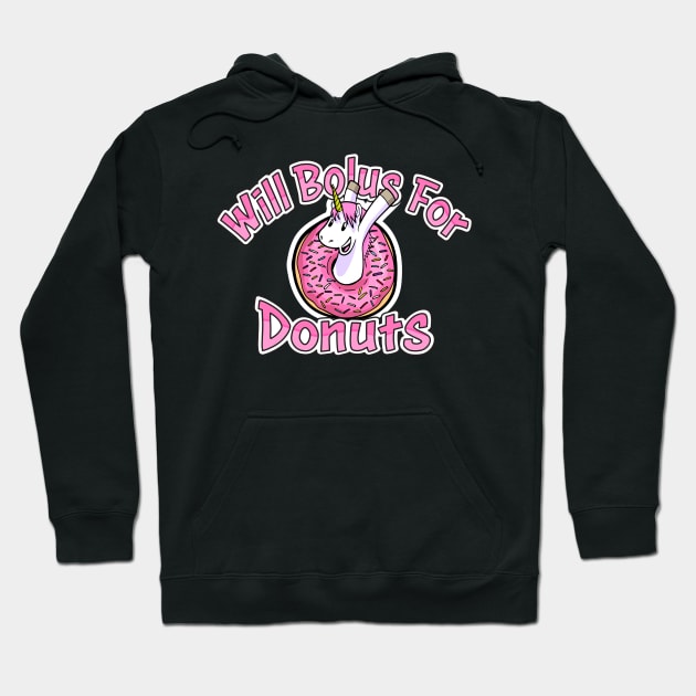 Type One Diabetes Will Bolus For Donuts Awareness Hoodie by JessieJune